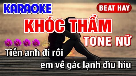 KHÓC THẦM Karaoke Tone Nữ Beat Hay Dễ Hát Y Dung Karaoke Nhạc Sống