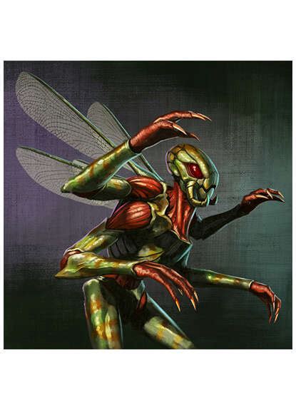 Colour card art - character: humanoid insect - RPG Stock Art - Dean ...