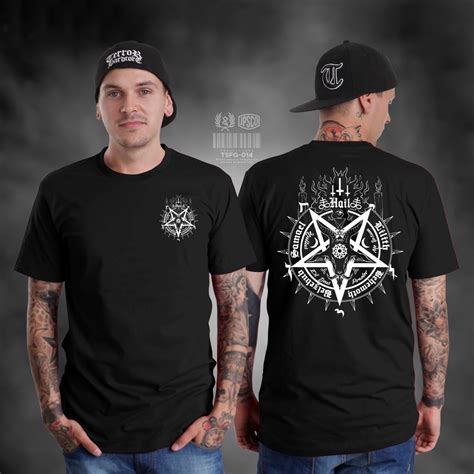 Jual Kaos Satanic Series Hail Satan Pakaian Pria Shopee Indonesia