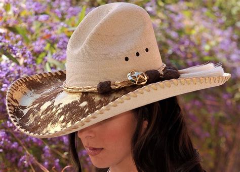 Palm Gus With Gold And Brown Acid Washed Hide And Gold Laced Brim