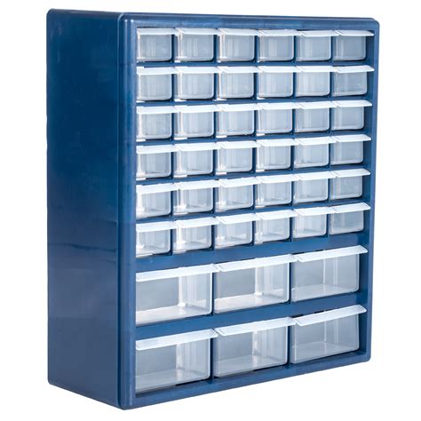 Stalwart Deluxe 42 Drawer Compartment Storage Box Tools Garage