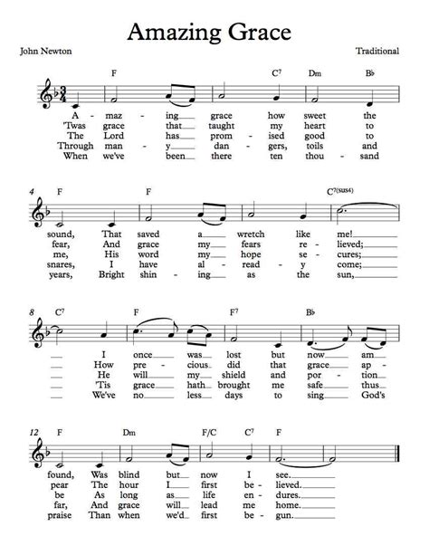 Free Lead Sheet – Amazing Grace | Michael Kravchuk