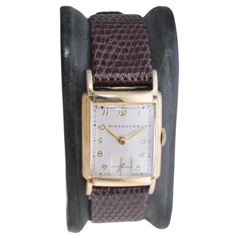 Wittnauer Art Deco Gold Filled Tank Style Watch Circa 1940s For Sale