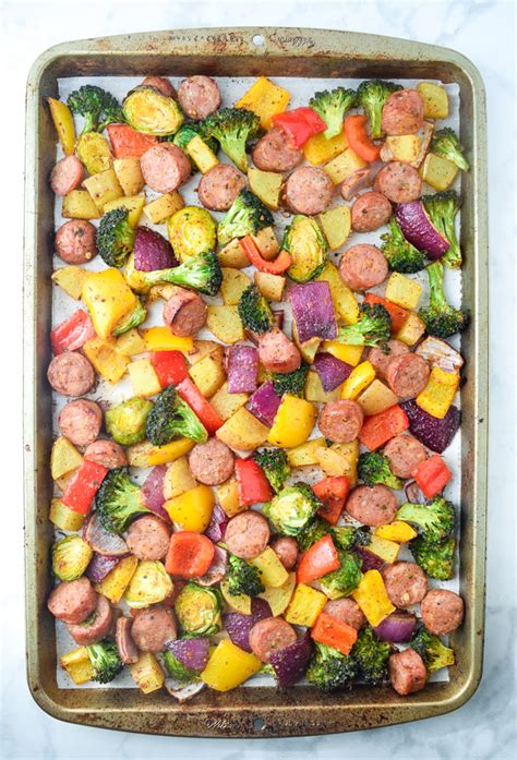 Sheet Pan Sausage And Veggies Whole30 Paleo • Tastythin