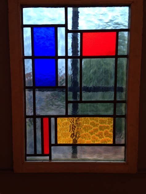 Theo Van Doesburg Glas In Lood Raam Glas In Lood Glas Ramen