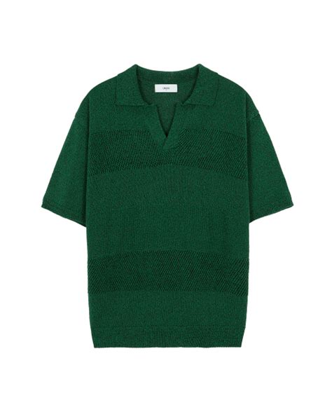 Musinsa Lmood Holiday Pk Half Knit Short Sleeve Shirt Green