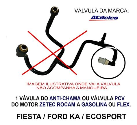 Válvula Pcv Motor Ford Rocam Zetec Fiesta Ecosport Courier