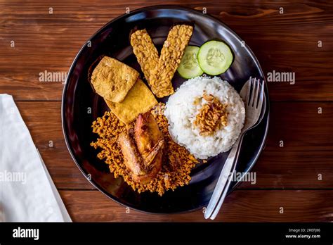 Nasi Uduk Betawi, or Nasi Lemak, coconut flavored steamed rice dish ...