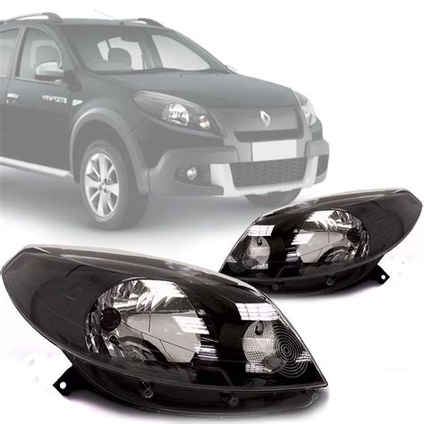 Farol Sandero Stepway Mascara Negra