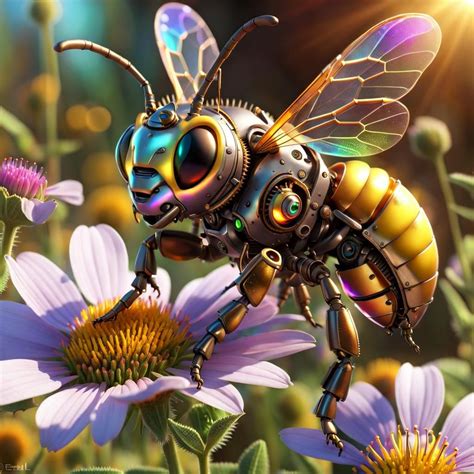 Futuristic Robotic Pollinator Bee Built After The Loss Of The Bees