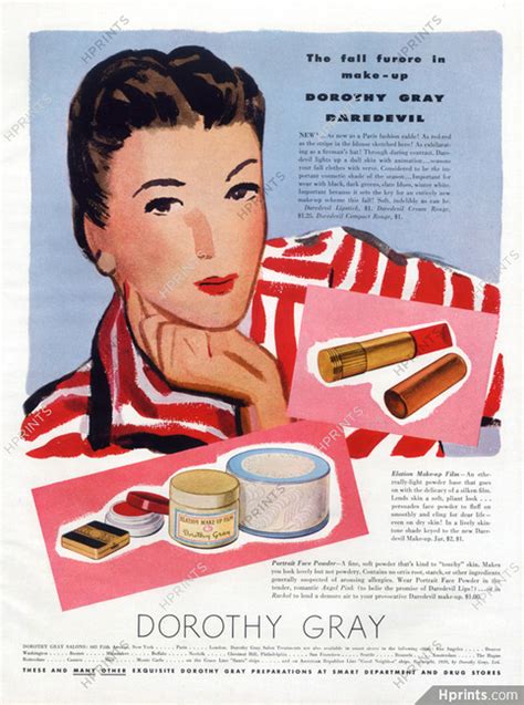 Dorothy Gray Cosmetics 1939 Make Up — Cosmetics