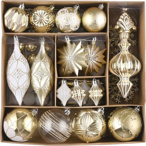 Valery Madelyn Christmas Tree Ornaments Set 80ct White And