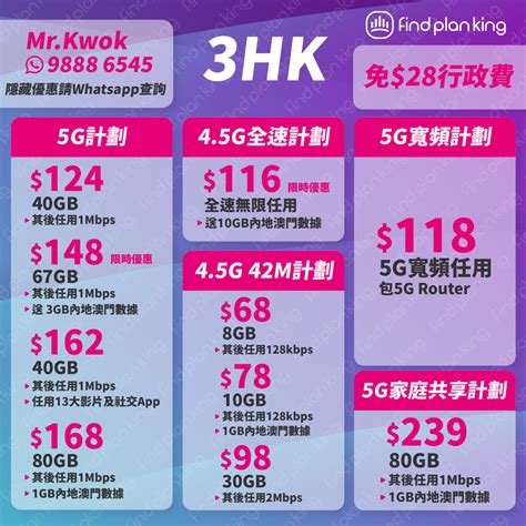 3HK直銷優惠4.5G $116全速無限任用5G $148 67GB+3GB中澳數據 | 流動數據 | 求Plan王 | 全港首個電訊優惠比較平台