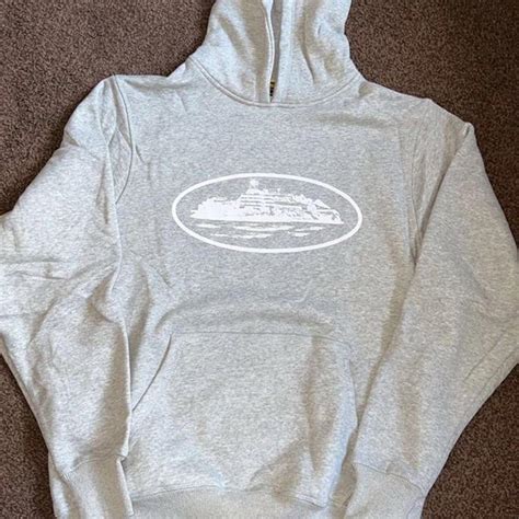 Heather Grey Crtz Alcatraz Hoodie Worn Once Size Depop