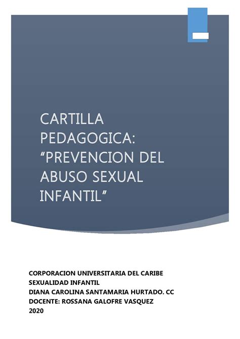 Calaméo Cartilla Pedagógica Prevención Del Abuso Sexual En Niños