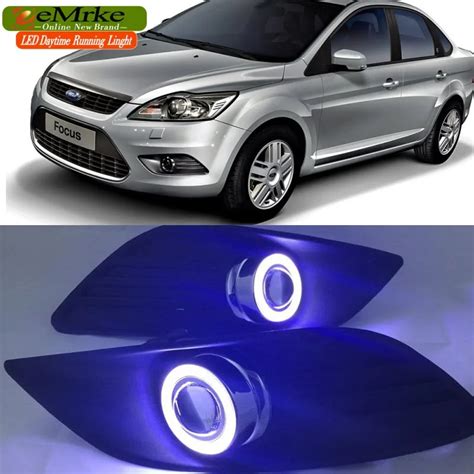 Eemrke For Ford Focus Halogen Fog Light Cob Led Angel Eyes