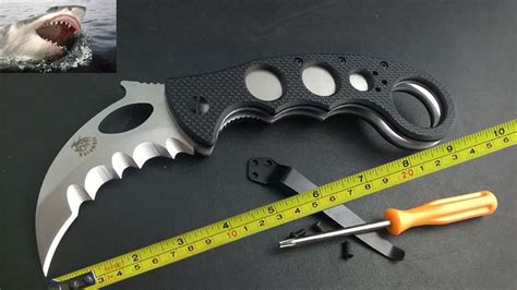 Discount New Cnc Serrated Claw Karambit Aus 8 Blade G10 Handle Folding