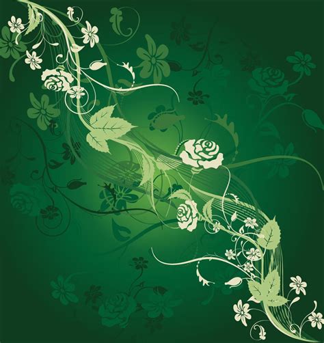 Green Flower Tile Vector Art And Graphics