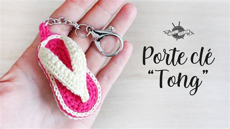 Crochet porte clé Tong Tutoriel de porte cle Decoration YouTube