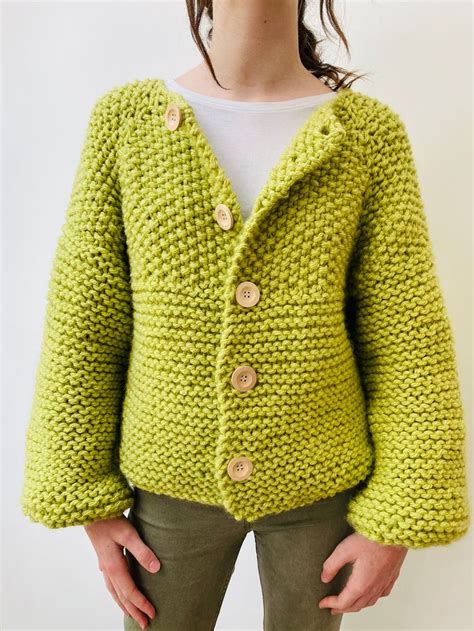 Super Chunky Knit Cardigan Pattern Instant Download Hand Knitted