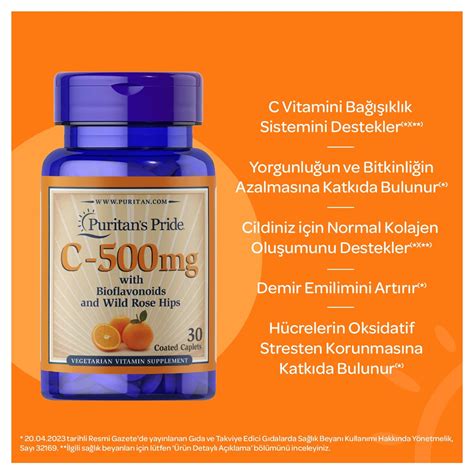 Puritan S Pride Vitamin C Mg With Bioflavonoids And Rose Hips