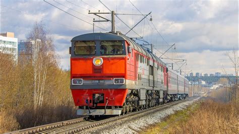 2ТЭ116-502 с пригородным поездом Екатеринбург-Пасс. — Полевской - YouTube