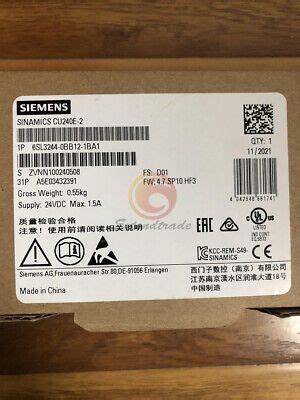 2022 ONE SIEMENS 6SL3244 0BB12 1BA1 6SL32440BB121BA1 NEW EBay