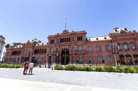 Casa Rosada Pink House Presidential Palace Located At Mayo Square In