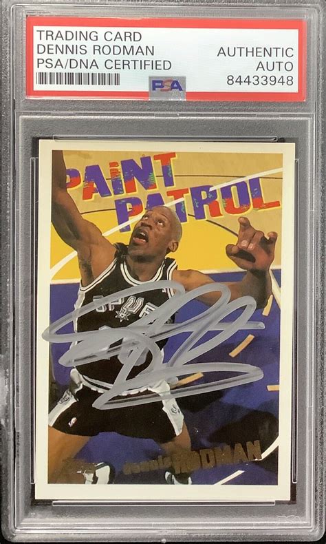 Dennis Rodman Autographed Signed Topps Card Basketball Spurs