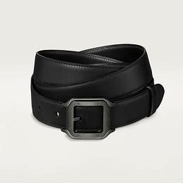 Crl Ceinture Santos De Cartier Cuir De Vachette Noir