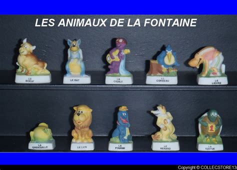 SERIE COMPLETE DE FEVES LES ANIMAUX DE LA FONTAINE MAT Fèves de