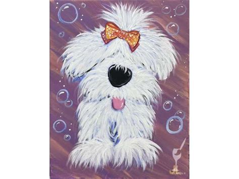 Paint And Sip Peppy Pup Houston Classpop