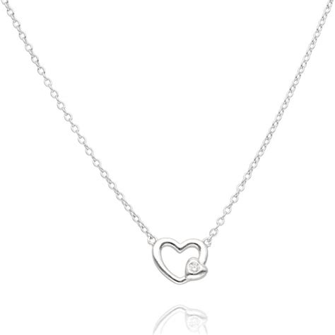 Collier Coeur AÉLYS en Argent 925 1000 et Oxyde AE C6OZ0040 Aelys