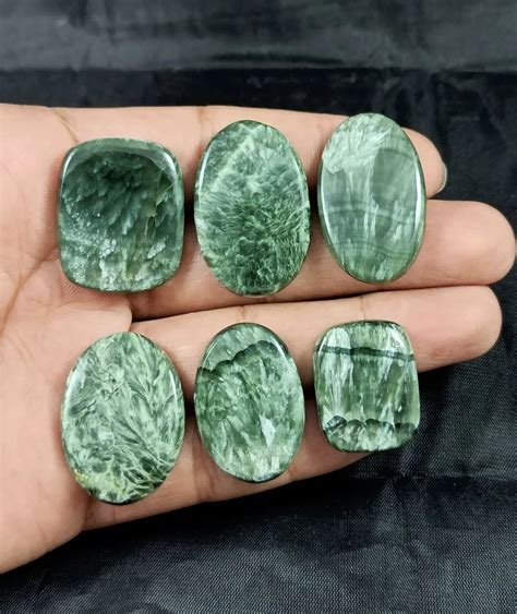 Green Seraphinite Cabochon Stone For Jewelry At Rs Gram In Jaipur