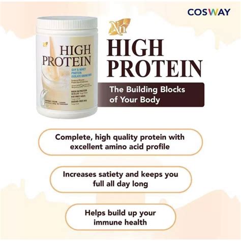 Cosway Nn High Protein Powder 350g Premium Soy And Whey Protein Isolate