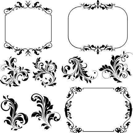 Decorative Frame Elements Bundle Free Svg File Svg Heart