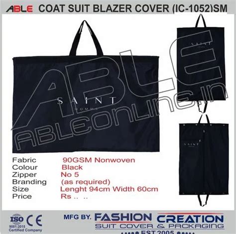 Able Black Non Woven Coat Suit And Blazer Cover At Rs 2piece कोट कवर