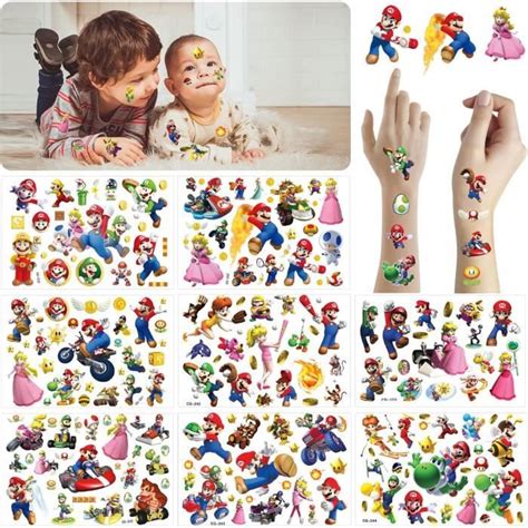 D Autocollants Tatouage Enfants 8 Feuilles Decalcomanie Enfant Étanche