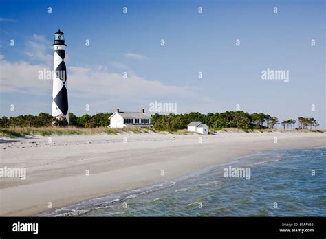 Cape Lookout Lighthouse On Cape Lookout National Seashore North