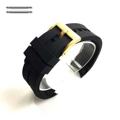 Invicta Compatible Curved End Rubber Silicone Replacement Watch Band