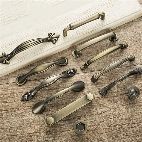 5pcs Antique Door Handles Metal Drawer Pulls Vintage Kitchen Cabinet ...