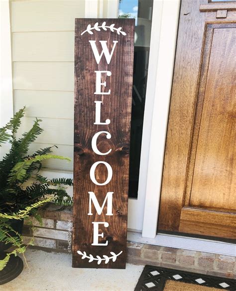 10 Free Welcome SVG Files For Cricut Vertical Porch Signs