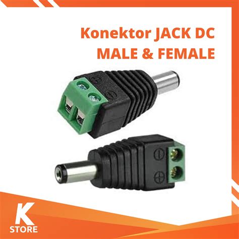 Jual PROMO KONEKTOR JACK DC MALE FEMALE KONEKTOR CEWEK COWOK