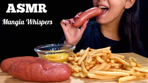 Asmr Eating German Sausages Fries Mukbang Whisper Mangia