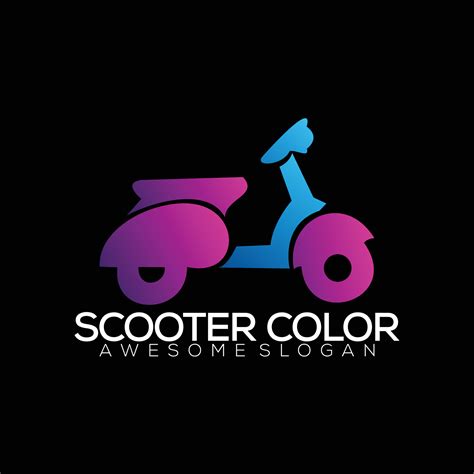 Scooter Logo Design Gradient Colorful 24306735 Vector Art At Vecteezy