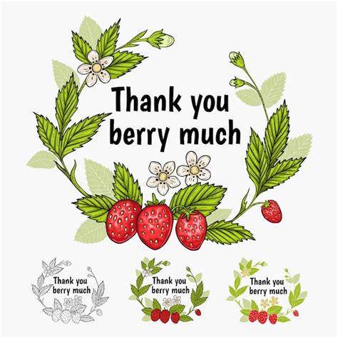 Premium Vector Thank You Card Banner Vector Thank You Berry Much