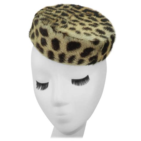 1960 S Leopard Print Fur Pillbox Hat From Lord And Taylor Ny At 1stdibs Leopard Skin Pillbox