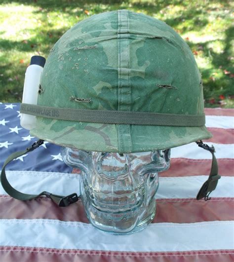 Vietnam Helmet with camo cover