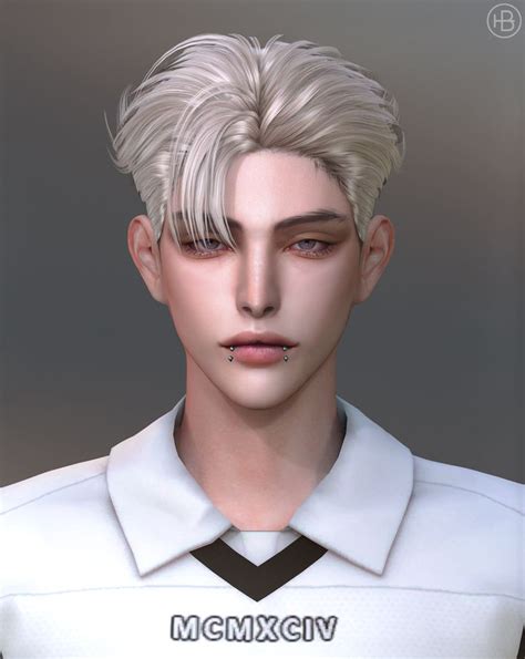 SIMS4 TS4 MoooD Hair N76 VER1 MoooD Sims Hair Sims 4 Hair Male