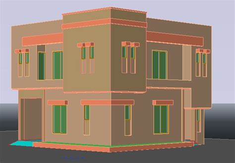 Planos De Casa De Dos Pisos 3d En DWG AUTOCAD Vivienda Unifamiliar 3d